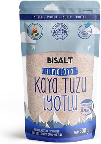 Biostore İyotlu Kristal Himalaya Tuzu Paket 500 gr
