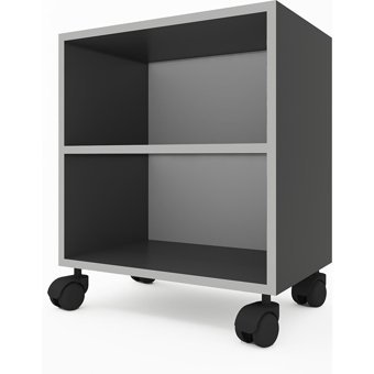 Kenz Life Beril 2 Bölmeli 2 Raflı Suntalam 48 cm Gri Kitaplık