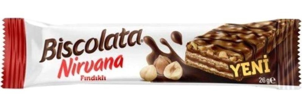 Biscolata Nirvana Fındıklı Gofret 26 gr