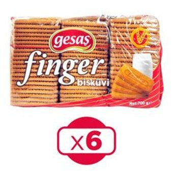Gesaş Finger Sade Bisküvi 6x700 gr