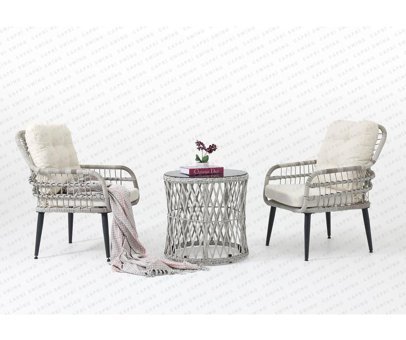 Gardenya Bahçe Capri Swing Rattan İkili Bahçe Koltuğu Beyaz