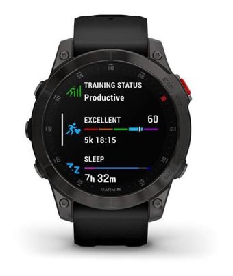Garmin Epix Pro Gen2 Sapphire Su Geçirmez 33 mm Silikon Kordon Yuvarlak Unisex Akıllı Saat Siyah Titanyum
