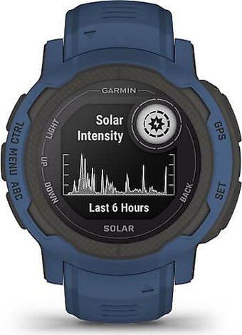 Garmin Instinct 2 Solar Su Geçirmez Silikon Kordon Yuvarlak Unisex Akıllı Saat Mavi
