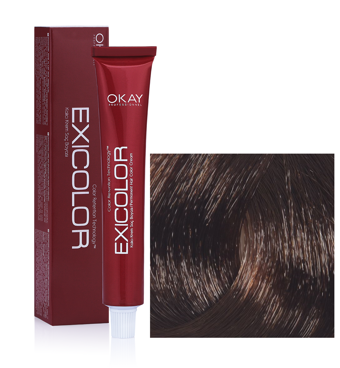 Exicolor 6.73 Koyu Kumral Kahve Altın Krem Saç Boyası 2x60 ml