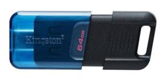 Kingston DT80M Mini USB 3.2 Gen 1 Type-C 64 GB Flash Bellek Mavi