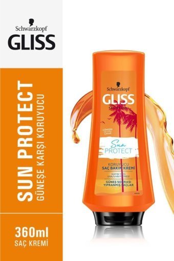 Gliss Sun Protect Onarıcı Koruyucu Kayısı Yağı Uva Uvb Filtresi Kadın Saç Kremi 360 ml