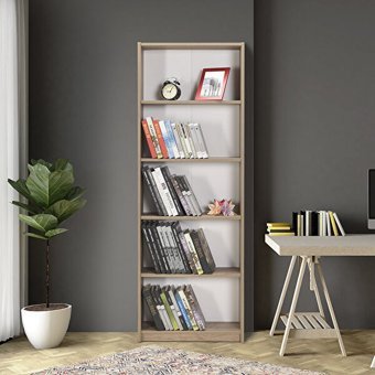 Adore Mobilya Max 5 Bölmeli 5 Raflı Yonga Levha 170 cm Tori Kitaplık
