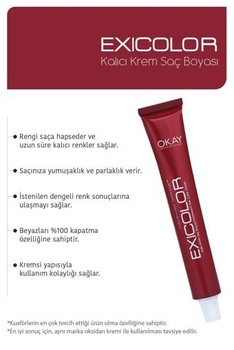 Exicolor 7.31 Kumral Dore Küllü Krem Saç Boyası 2x60 ml