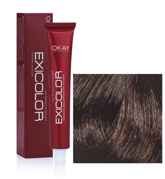 Exicolor 7.73 Kumral Kahve Altın Krem Saç Boyası 2x60 ml