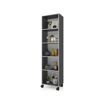 Kenz Life Beril 5 Bölmeli 5 Raflı Suntalam 168 cm Gri Kitaplık