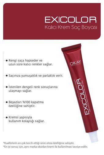 Exicolor 8.34 Açık Kumral Dore Bakır Krem Saç Boyası 2x60 ml