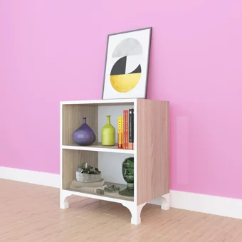 Kenz Life Tuğçe 2 Bölmeli 2 Raflı Suntalam 48 cm Bej Kitaplık