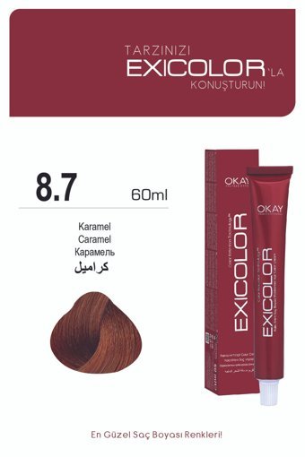 Exicolor 8.7 Karamel Krem Saç Boyası 2x60 ml