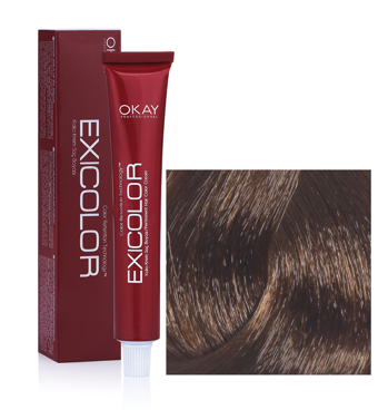 Exicolor 8.70 Açık Kumral Kakao Kahve Krem Saç Boyası 2x60 ml