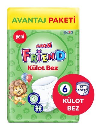 Goo.n Friend 6 Numara Külot Bebek Bezi 80 Adet