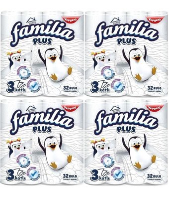 Familia Plus 3 Katlı 128'li Rulo Tuvalet Kağıdı