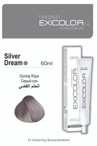 Exicolor Gümüş Rüya Krem Saç Boyası 2x60 ml