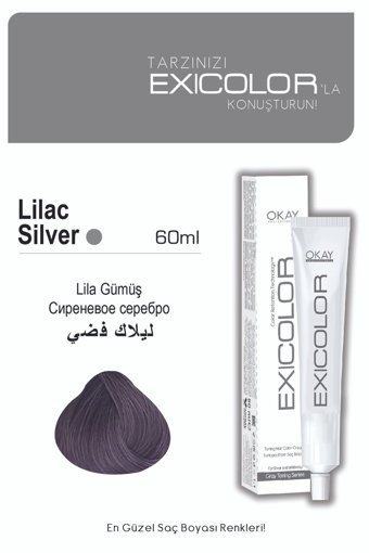 Exicolor Lila Gümüş Krem Saç Boyası 2x60 ml