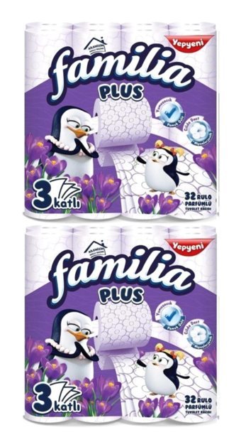 Familia Plus 3 Katlı Kokulu Renkli 64'lü Rulo Tuvalet Kağıdı