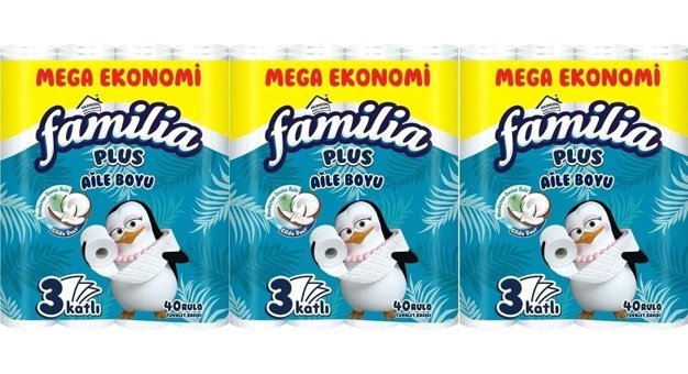 Familia Plus Coconut Özlü 3 Katlı 3x40'lı Rulo Tuvalet Kağıdı