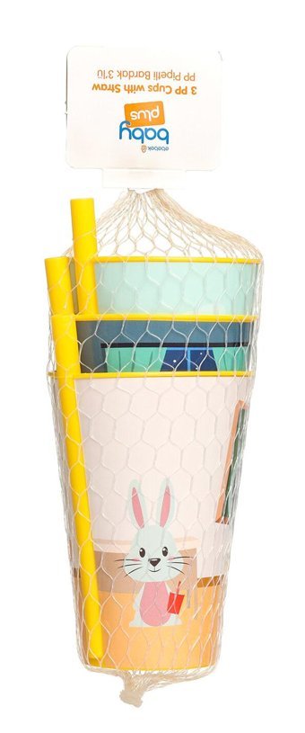 Baby Plus Pipetli Kulpsuz 400 ml Alıştırma Bardağı Sarı