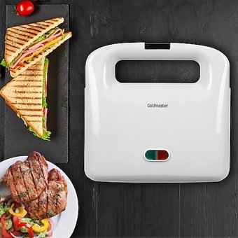 Goldmaster Milk 2 Dilim Alüminyum 750 W Izgara Beyaz Tost Makinesi