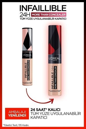 L'oreal Paris 322 Ivory Nemlendiricili Göz Altı ve Yüz Likit Fırça Kapatıcı