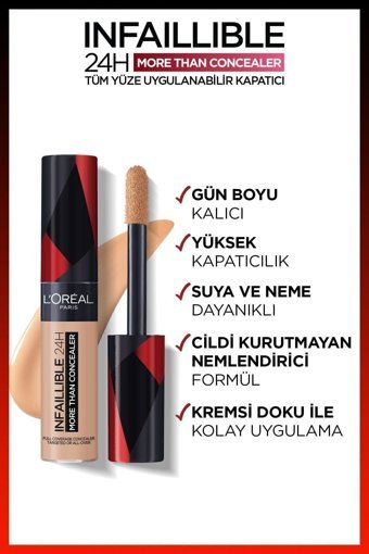 L'oreal Paris 322 Ivory Nemlendiricili Göz Altı ve Yüz Likit Fırça Kapatıcı