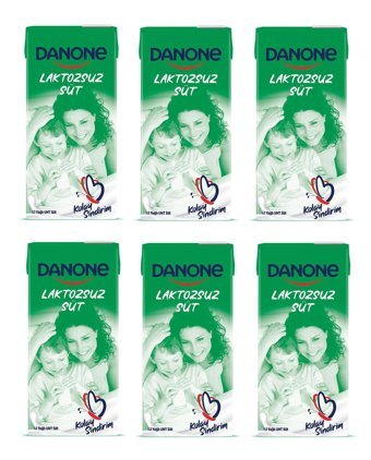 Danone İnek Sütü Laktozsuz 6'lı 1 lt