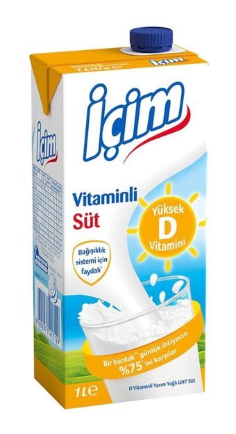 İçim D Vitaminli İnek Sütü Laktozlu 1 lt