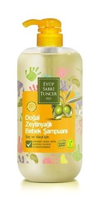 Eyüp Sabri Tuncer Göz Yakmayan Tüm ciltler İçin Zeytinyağlı Bebek Şampuanı 600 ml