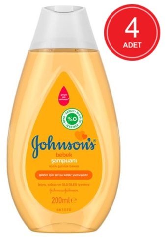 Johnson's Baby Göz Yakmayan Hipoalerjenik Hassas Ciltler İçin Argan Yağlı Bebek Şampuanı 4x200 ml