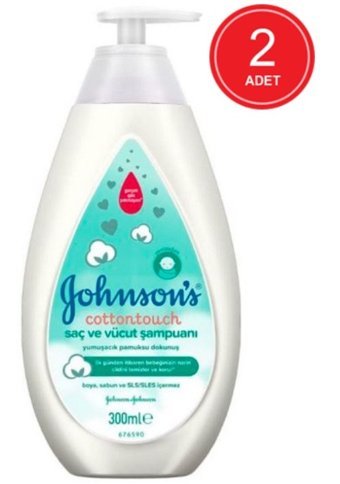 Johnson's Baby Cotton Touch Göz Yakmayan Hipoalerjenik Yenidoğan Hassas Ciltler İçin Pamuk Özlü Bebek Şampuanı 2x300 ml