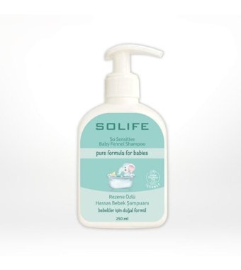 Solife Göz Yakmayan Hipoalerjenik Hassas Ciltler İçin Rezeneli Bebek Şampuanı 250 ml