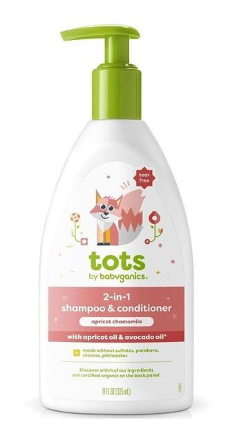 Babyganics Tots Göz Yakmayan Tüm Ciltler İçin Bitki Özlü Bebek Şampuanı 325 ml