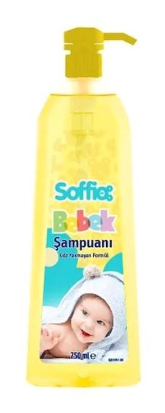 Soffio Göz Yakmayan Hipoalerjenik Tüm Ciltler İçin Papatya Özlü Bebek Şampuanı 10x750 ml