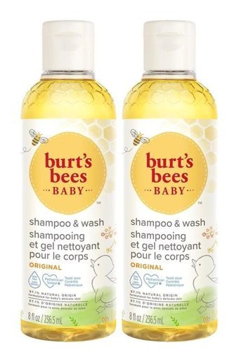 Burt's Bees Göz Yakmayan Hipoalerjenik Tüm Ciltler İçin Hindistan Cevizli Bebek Şampuanı 2x235ml