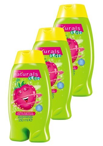 Avon Natural Kids Göz Yakmayan Tüm Ciltler İçin Çilekli Bebek Şampuanı 3x250 ml