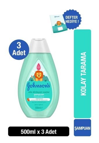 Johnson's Baby Söz Dinleyen Saçlar Göz Yakmayan Hipoalerjenik Tüm Ciltler İçin Bebek Şampuanı 3x500 ml