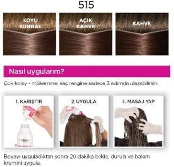 L'Oréal Paris 515 Buzlu Çikolata Amonyaksız Krem Saç Boyası 60 ml