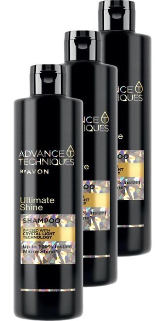 Avon Advance Techniques Parlaklık Tüm Saçlar İçin Sade Standart Kadın Şampuanı 3x400 ml