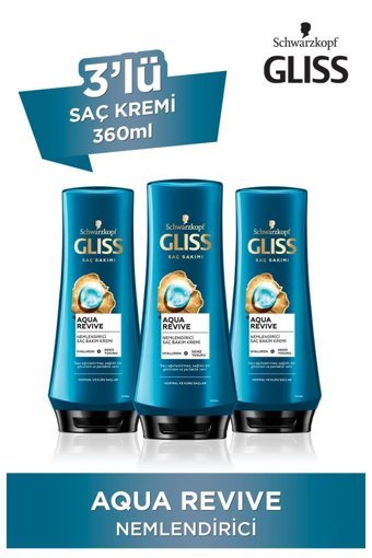 Gliss Aqua Revive Nemlendirici Tüm Saçlar İçin Deniz Yosunu Kremli Şampuan Standart Unisex Şampuanı