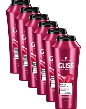 Gliss Color Protect Arındırıcı Tüm Saçlar İçin Sade Standart Unisex Şampuanı 6x500 ml