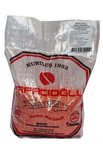 Arpacıoğlu Yaprak Kırmızı Mercimek 2.5 kg