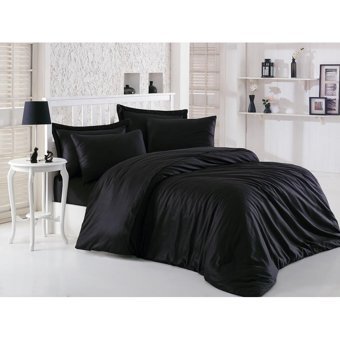 Cotton Box Elegant Pamuk Dört Mevsim 200 x 220 cm Çift Kişilik Nevresim Takımı Siyah