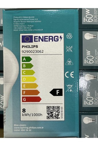 Philips Essential 60 W Tasarruflu Sarı E27 Armut Led Ampül