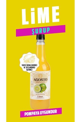 Agosto Limon Aromalı Kahve Şurubu 750 ml
