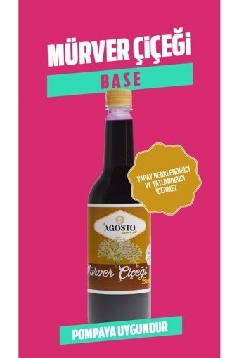 Agosto Mürver Çiçeği Aromalı Kahve Şurubu 6x750 ml