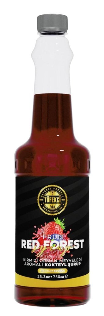 By Tüfekçi Kırmızı Orman Meyveleri Aromalı Kahve Şurubu 750 ml