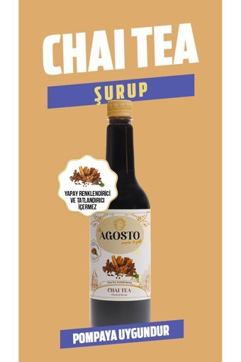 Agosto Chait Tea Aromalı Kahve Şurubu 750 ml